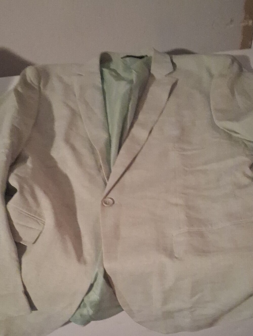 MAGE MALE Men's Mint Green Blazer Jacket Satin Lining 3XL - Picture 3 of 5